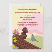 Invitation Escaliers au chocolat à l'anniversaire de la crème (Dos)