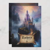 Invitation *~* Escaliers Château Imaginaire médiéval AP88 Ann (Devant / Derrière)