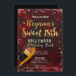 Invitation Escaliers Hollywood Red Carpet SWEET 18 18th Party<br><div class="desc">Hollywood Red Carpet Stairs SWEET 18th Birthday Party Invitations.</div>