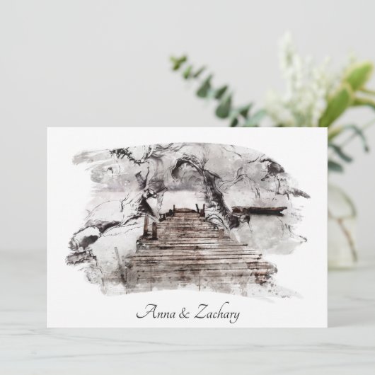 Invitation *~* Escaliers japonais Art +    RSVPQR AR27 Mariag (Debout devant)