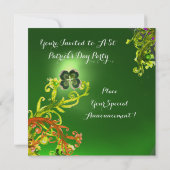 INVITATION ESCALIERS VERTS, FÊTE DE LA JOURNÉE DU SHAMROCK JE (Dos)