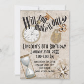 Invitation Escape Room Jeu fête d'anniversaire personnalisée (Dos)