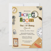 Invitation Escape Room Party (Devant)