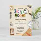 Invitation Escape Room Party (Debout devant)
