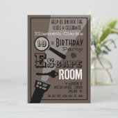 Invitation Escape Room, Soirée d'Anniversaire (Debout devant)