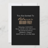 Invitation escarpins léopard martini bleu cocktail party (Dos)