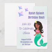 INVITATION ESCLASH SPLISH SOUS L'INVITATION D'ANNIVERSAIRE DE (Devant / Derrière)