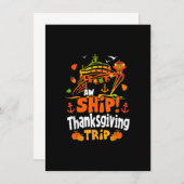 Invitation Escouade de croisière Thanksgiving Vacances famili (Devant / Derrière)