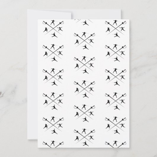 Invitation Escrime fête d'anniversaire Foil Épée Saber Tourno (Dos)