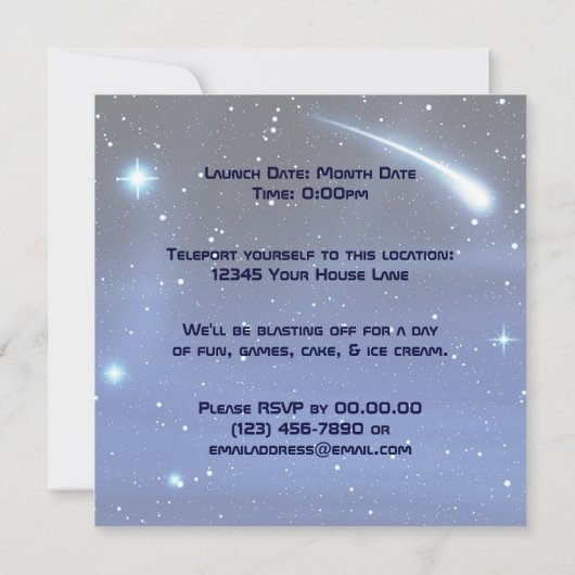 Invitation Espace (Dos)