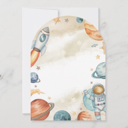 Invitation Espace 1er anniversaire (Dos)