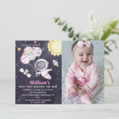 Invitation Espace 1er Anniversaire Premier Voyage Autour Du S (Debout devant)