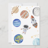 Invitation Espace 1er Anniversaire Premier Voyage Autour Du S (Dos)