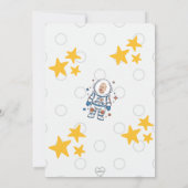 Invitation Espace 1er voyage autour de l'anniversaire du sole (Dos)