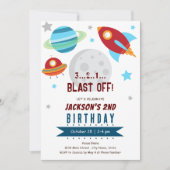 Invitation Espace 2ème anniversaire (Devant)