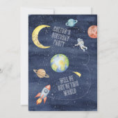 Invitation Espace 3 2 1 Coup de projecteur Anniversaire Invit (Dos)