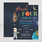 Invitation Espace 4th Reach Four The Stars Galaxy Anniversair (Devant / Derrière)