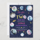 Invitation Espace Anniversaire Deuxième Voyage Autour Du Sole (Devant)