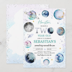 Invitation Espace Anniversaire Deuxième Voyage Autour Du Sole