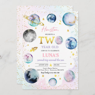 Invitation Espace Anniversaire Deuxième Voyage Autour Du Sole