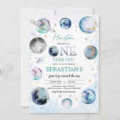 Invitation Espace Anniversaire Premier Voyage Autour Du Solei (Devant)