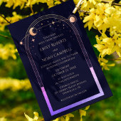 Invitation Espace astronomique mystique Rainbow Sun Star Moon