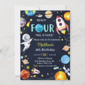 Invitation Espace Atteindre QUATRE Étoiles 4ème anniversaire  (Devant)