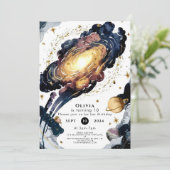 Invitation Espace comet simple Anniversaire (Debout devant)