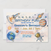 Invitation Espace de plaisir d'anniversaire 5 4 3 2 1 (Devant)
