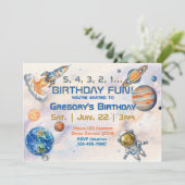 Invitation Espace de plaisir d'anniversaire 5 4 3 2 1 (Debout devant)
