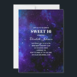 Invitation Espace doux 16. Les étoiles de nuit. 16e anniversa<br><div class="desc">Space Sweet invitation à 16 ans. Contactez-moi,  s'il vous plaît,  si vous avez besoin d'autres articles.</div>