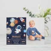 Invitation Espace Extérieur Anniversaire 3ème Voyage Autour D (Debout devant)