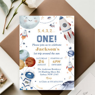 Invitation Espace Extérieur Anniversaire Partie 1er Voyage Au