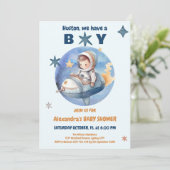 Invitation Espace Extérieur Baby Boy Douche (Debout devant)