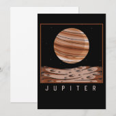 Invitation Espace Extérieur Galaxie Fan Jupiter Astronomie Pl (Devant / Derrière)