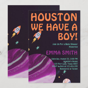 Invitation Espace Extérieur Houston Nous Avons Un Baby shower