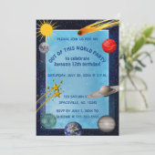 Invitation Espace extérieur modifiable pour anniversaire (Debout devant)