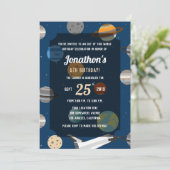 Invitation Espace Extérieur Thème Anniversaire Fête Invitatio (Debout devant)