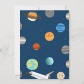 Invitation Espace Extérieur Thème Anniversaire Fête Invitatio (Dos)