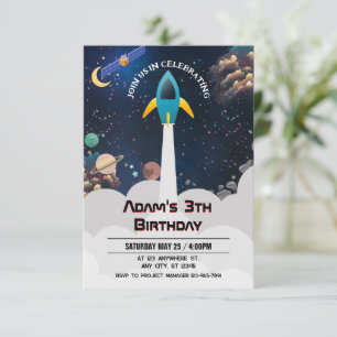 Invitation Espace extra-atmosphérique 1er anniversaire Invita
