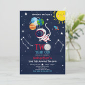 Invitation Espace extra-atmosphérique 2e Fête d'anniversaire  (Debout devant)