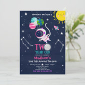 Invitation Espace extra-atmosphérique 2e Fête d'anniversaire  (Debout devant)