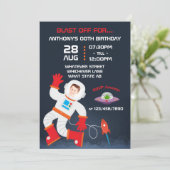 Invitation Espace extra-atmosphérique Anniversaire fête perso (Debout devant)
