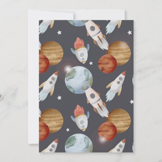 Invitation Espace extra-atmosphérique Deux la Lune 2e Invitat (Dos)