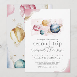 Invitation Espace extra-atmosphérique Fille Anniversaire Gala