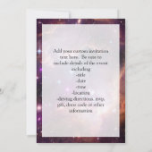 Invitation Espace extra-atmosphérique galactique pourpre (Dos)