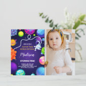 Invitation Espace extra-atmosphérique Galaxie Anniversaire In (Debout devant)