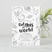 Invitation Espace extra-atmosphérique Galaxie Sortie de ce mo (Debout devant)