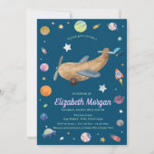 Invitation Espace extra-atmosphérique Galaxy Baby shower de j (Devant)