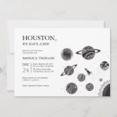 Invitation Espace extra-atmosphérique Houston Nous avons un B (Devant)